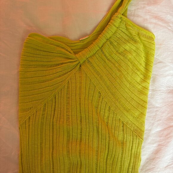 Cult Gaia June Knit Coverup In Citron - Picture 6 of 7